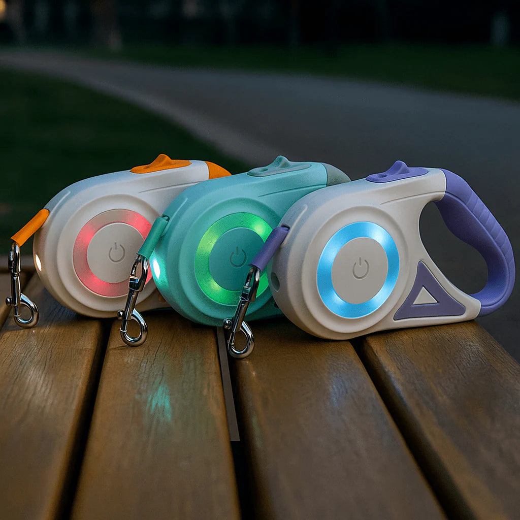Dog Leash with Integrated LED Light