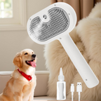 SteamGroom™ 3-in-1 Steam Brush for Dogs & Cats – Self-Cleaning Spray Comb